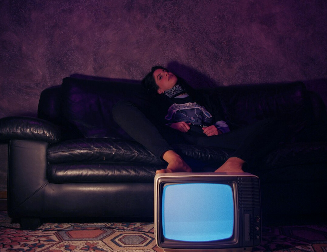 audience watching old tv