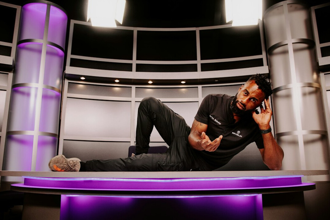 tv host on stage