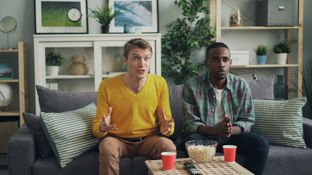 people discussing tv show